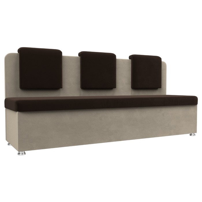 Кухонный диван «Маккон», 3-х местный, микровельвет, цвет коричневый / бежевый - фото 1907863173