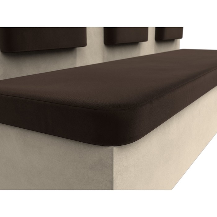 Кухонный диван «Маккон», 3-х местный, микровельвет, цвет коричневый / бежевый - фото 1907863176
