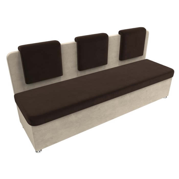 Кухонный диван «Маккон», 3-х местный, микровельвет, цвет коричневый / бежевый - фото 1907863178