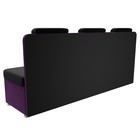 Кухонный диван «Маккон», 3-х местный, микровельвет, цвет чёрный / фиолетовый - Фото 5