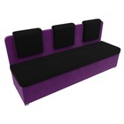 Кухонный диван «Маккон», 3-х местный, микровельвет, цвет чёрный / фиолетовый - Фото 6
