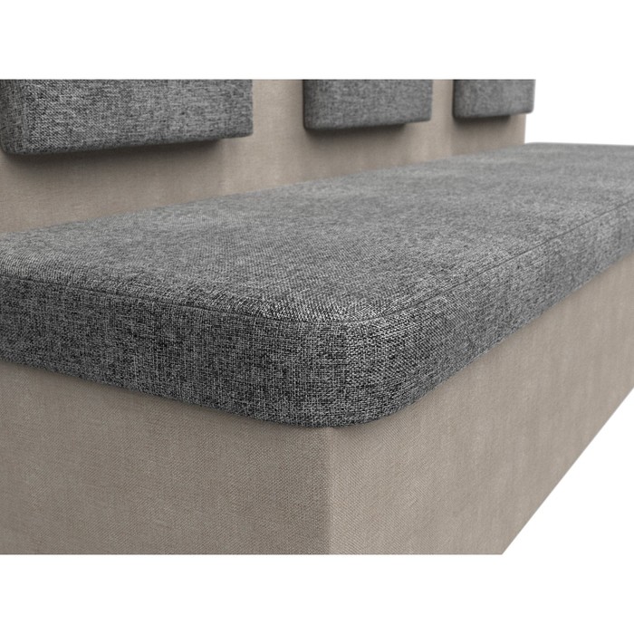 Кухонный диван «Маккон», 3-х местный, рогожка, цвет серый / бежевый - фото 1926836760