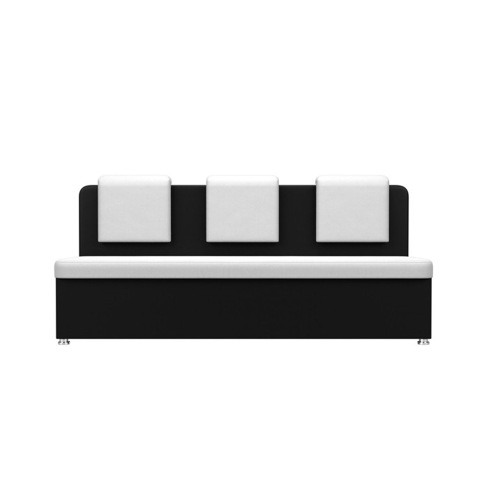 Кухонный диван «Маккон», 3-х местный, экокожа, цвет белый / чёрный - фото 1907863238