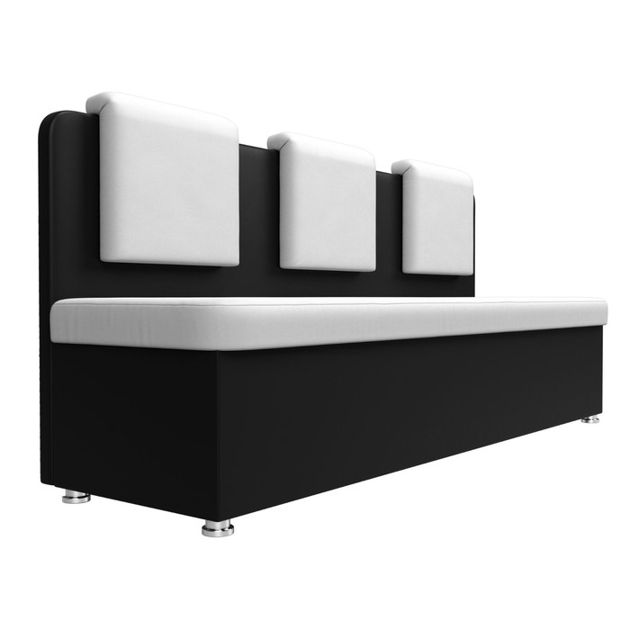 Кухонный диван «Маккон», 3-х местный, экокожа, цвет белый / чёрный - фото 1907863240
