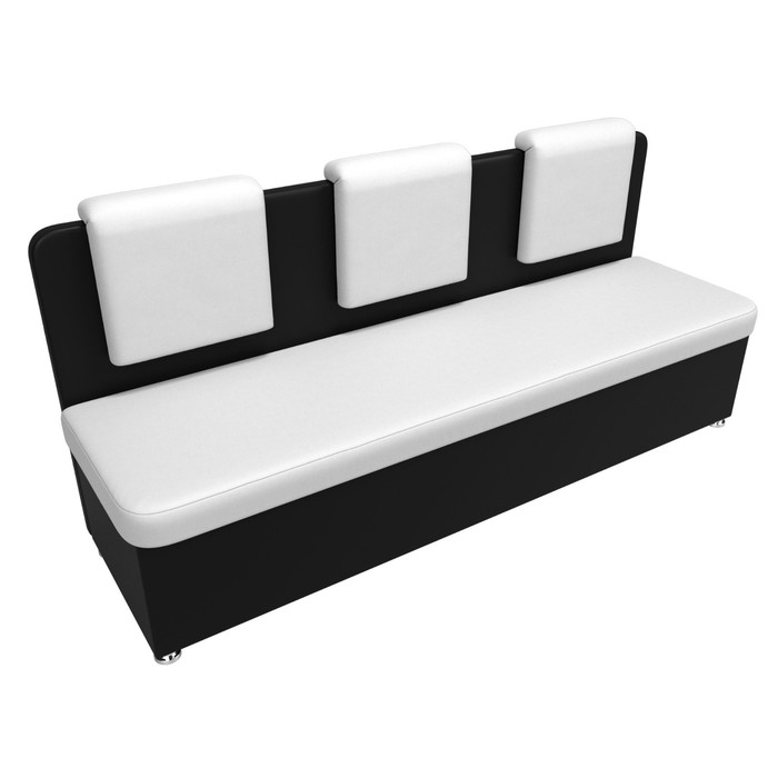 Кухонный диван «Маккон», 3-х местный, экокожа, цвет белый / чёрный - фото 1907863241