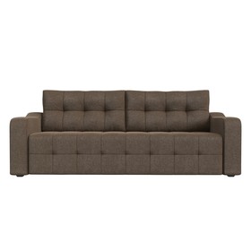Прямой диван «Лиссабон», механизм еврокнижка, рогожка, цвет коричневый