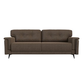 Прямой диван «Оксфорд», механизм пантограф, рогожка, цвет коричневый