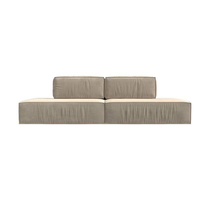 Прямой диван «Прага лофт», механизм еврокнижка, микровельвет, цвет бежевый - Фото 1