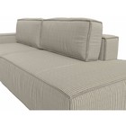 Прямой диван «Прага модерн», еврокнижка, подлокотник слева, рогожка, цвет корфу 02 - Фото 6