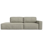 Прямой диван «Прага модерн», еврокнижка, подлокотник справа, рогожка, цвет корфу 02 - Фото 1
