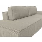 Прямой диван «Прага модерн», еврокнижка, подлокотник справа, рогожка, цвет корфу 02 - Фото 6