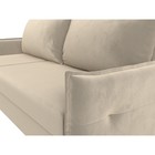 Угловой диван «Лига 004», механизм еврокнижка, левый угол, микровельвет, цвет бежевый - Фото 4
