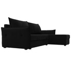 Угловой диван «Лига 004», механизм еврокнижка, правый угол, микровельвет, цвет чёрный - Фото 3