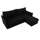 Угловой диван «Лига 004», механизм еврокнижка, правый угол, микровельвет, цвет чёрный - Фото 5