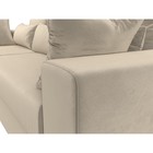 Угловой диван «Майами», механизм еврокнижка, левый угол, микровельвет, цвет бежевый - Фото 4