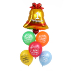 Букет из шаров «Колокольчик 1 сентября», цвета микс, латекс, фольга, набор 6 шт. - Фото 2