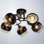 Люстра "Джеро" 5х60Вт Е27 черный/золото 54х54х25см SVK 9950621