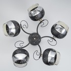 Люстра "Джеро" 5х60Вт Е27 черный/золото 54х54х25см SVK 9950621