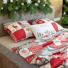 Постельное бельё «Этель» 2 сп New Year's patchwork 175х215 см, 200х220 см,70х70 см -2 шт,бязь 125 г/м2 9823656 - фото 13581381
