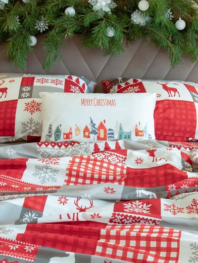 Постельное бельё дуэт «Этель» New Year's patchwork, бязь
