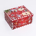 Складная коробка "Новогодняя посылка", 31,2 х 25,6 х 16,1 см - Фото 2