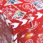 Складная коробка "Новогодняя посылка", 31,2 х 25,6 х 16,1 см - Фото 3