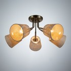 Люстра "Микайо" 5х60Вт Е27 бронза 63х63х29,5см 9933021