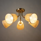 Люстра "Микайо" 5х60Вт Е27 бронза 63х63х29,5см 9933021