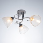 Люстра "Масаши" 3х60Вт Е27 белый/хром 52х52х26см - фото 24159181