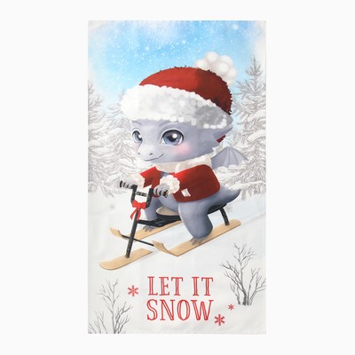 Полотенце «Этель» Let it snow, 40×73 см, 100% хлопок, саржа 190 г/м²