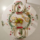 Скатерть Этель «Рождественский венок», d=220 см, 100% хл, саржа 190 г/м2 - фото 4396432