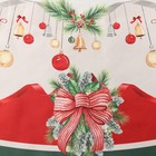 Скатерть Этель «Рождественский венок», d=220 см, 100% хл, саржа 190 г/м2 - фото 4396433