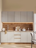 Кухонный гарнитур прямой «Ника», с столешницей, 2000 мм, цвет коричневый софт МДФ/бежевый софт МДФ - Фото 4