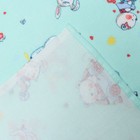 Пеленка Крошка Я "Зверята" цв. мятный, 90*120 см, 100 хлопок, фланель - фото 23029006