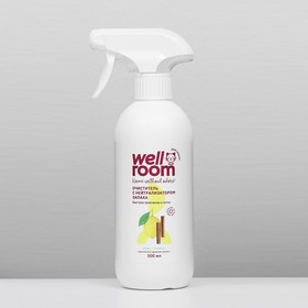 Очиститель с нейтрализатором запаха, против меток "Wellroom", корица/цитрус , 500 мл