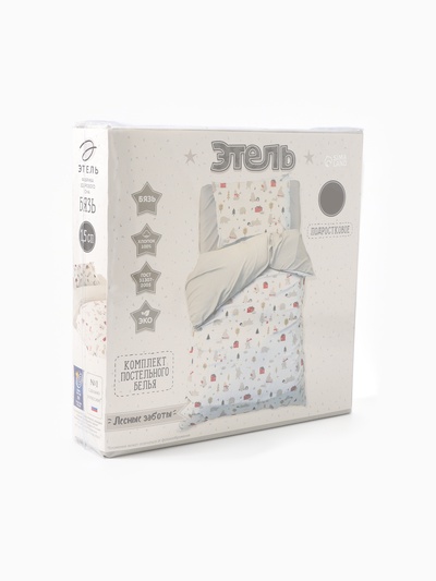 Постельное бельё 1.5-спальное «Этель. Лесные заботы», бязь