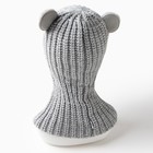 Шапка-шлем детский, цвет серый, размер 50-52 - Фото 3