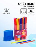 Счетные палочки 30 штук, в пластиковом пенале, МИКС «Фиксики» - Фото 1