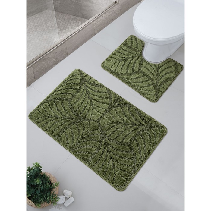 Набор ковриков для ванной, размер 50x40 см, 50x80 см - Фото 1