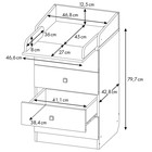 Комод пеленальный детский Фея 1550, 50×47×92 см, 4 ящика, белый - Фото 5