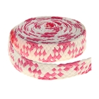 Лента декоративная плетёная, цвет ярко-розовый с белым - Фото 2