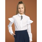 Блузка для девочек, рост 122 см, цвет белый - фото 109973515