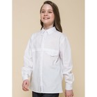 Блузка для девочек, рост 122 см, цвет белый - фото 109973520