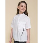 Блузка для девочек, рост 122 см, цвет белый - фото 109973556
