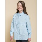 Блузка для девочек, рост 122 см, цвет голубой - фото 109973581