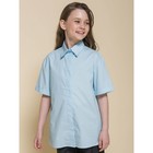 Блузка для девочек, рост 122 см, цвет голубой - фото 109973597