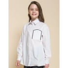 Блузка для девочек, рост 128 см, цвет белый - фото 110714563