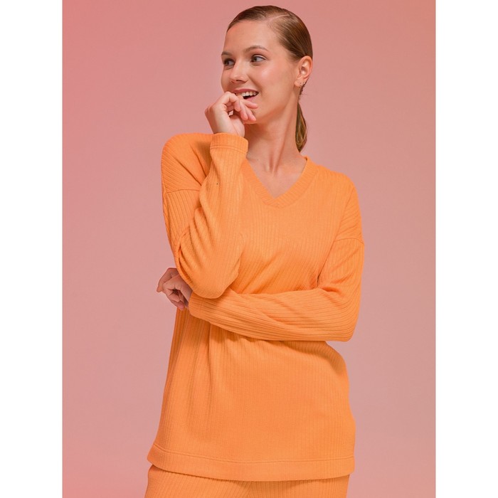 Пуловер женский, размер 44, цвет оранжевый