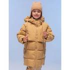 Пальто для девочек, рост 110 см, цвет бежевый - Фото 1