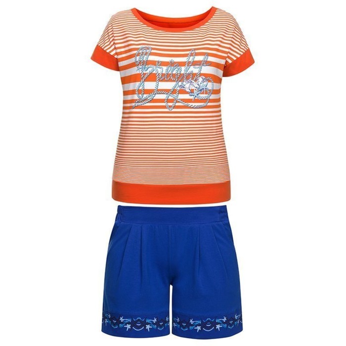 Пижама женская, размер XS, цвет orange - Фото 1